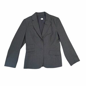 J Crew Blazer Wool Grey Womens 10 Made in Hungary